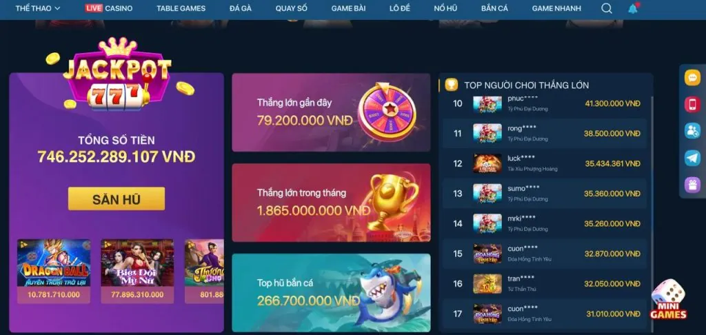 Bộ sưu tập các trò chơi nổ hũ đa dạng của g69 casino