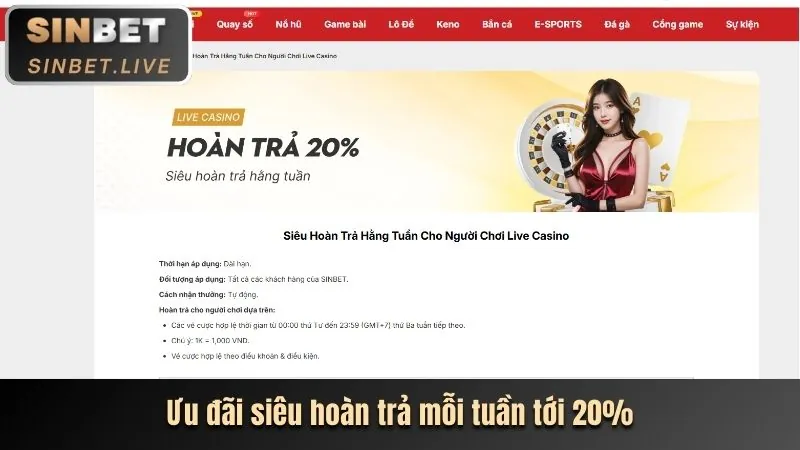 Chương trình hoàn trả cược thua g69
